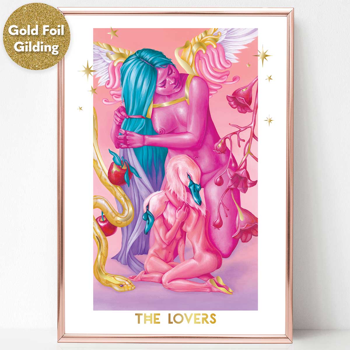The Lovers - A3 Art Print *Gold Gilding*