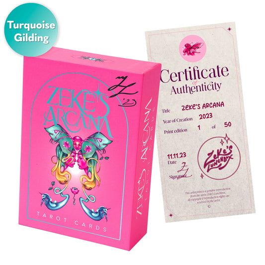 Turquoise Foil Zeke's Arcana Tarot Deck