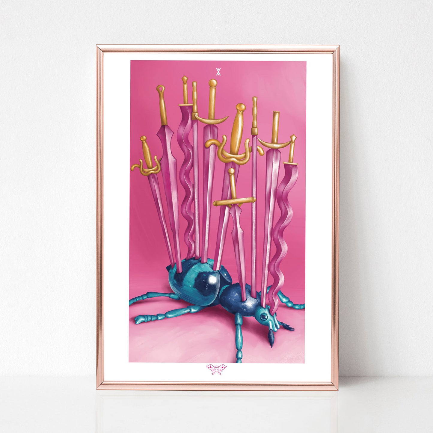 Ten of Swords Tarot - A4 Art Print